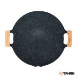 TAHAN 14IN Round Grill Pan, Round grill pan, 14-inch, grill pan for stove, non-stick cooking, cast iron pan, BBQ accessory, outdoor grilling, kitchen cookware, heavy-duty, even heat distribution, easy cleaning, durable construction, chef's favorite, versatile use, stovetop grilling, sear marks, healthy cooking, food release, heat retention, ergonomic handle, premium quality.