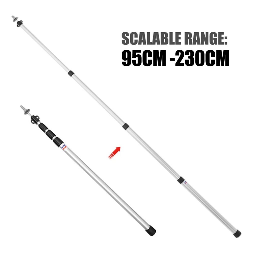 [Set of 2] Adjustable Tent Poles (2.3M) - Silver, TAHAN, adjustable tent pole adj 1,